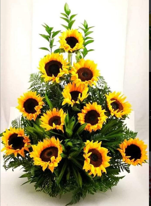 Arreglo Clásico de Girasoles Naturales